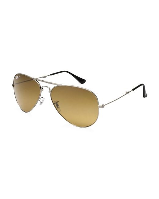 Ray-Ban Square Aviator Sunglasses 0rb3570 in Gold 