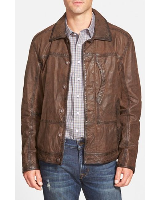 Timberland 'tenon' Leather Jacket in Brown for Men (COCOA) - Save 50% ...