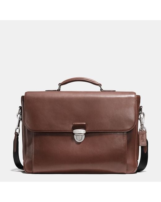 Coach Metropolitan Briefcase In Sport Calf Leather in Brown for Men