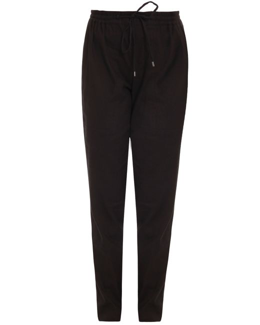 black linen jogger pants