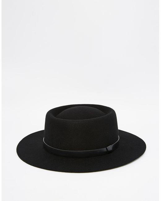 Asos Pork Pie Hat In Black With Wide Brim in Black for Men Lyst Asos Pork Pie Hat In Black With Wide Brim in Black for Men Lyst