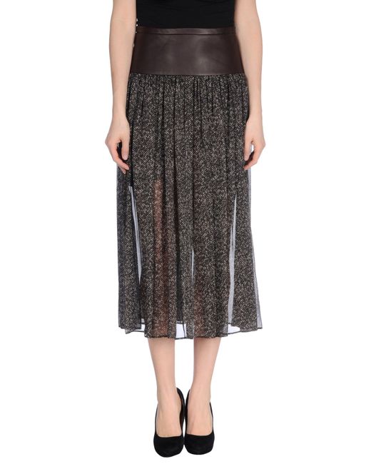 Michael kors 3/4 Length Skirt in Brown | Lyst