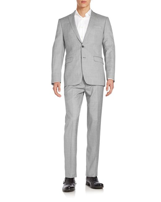 Calvin klein Extreme Slimfit Wool Suit in Gray for Men Lyst