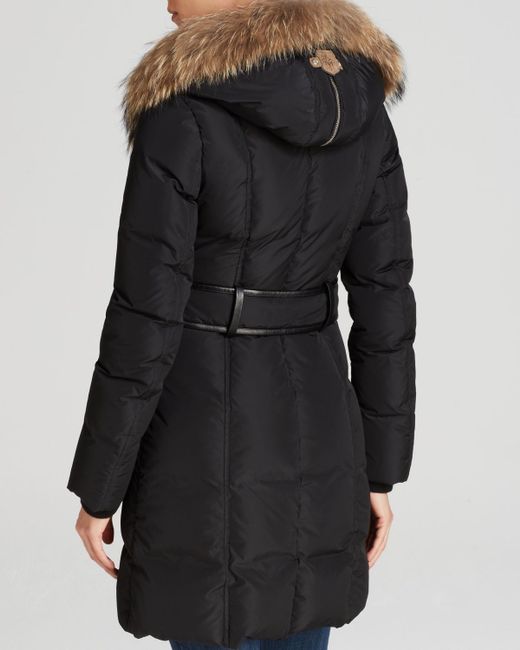 Mackage Fur-trimmed Trish Down Coat in Black | Lyst