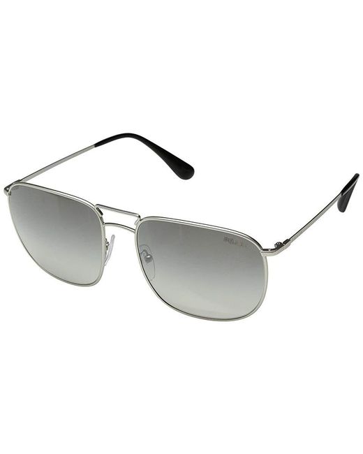 Prada 0pr 52ts (matte Silver/gradient Grey Mirror Silver) Fashion ...