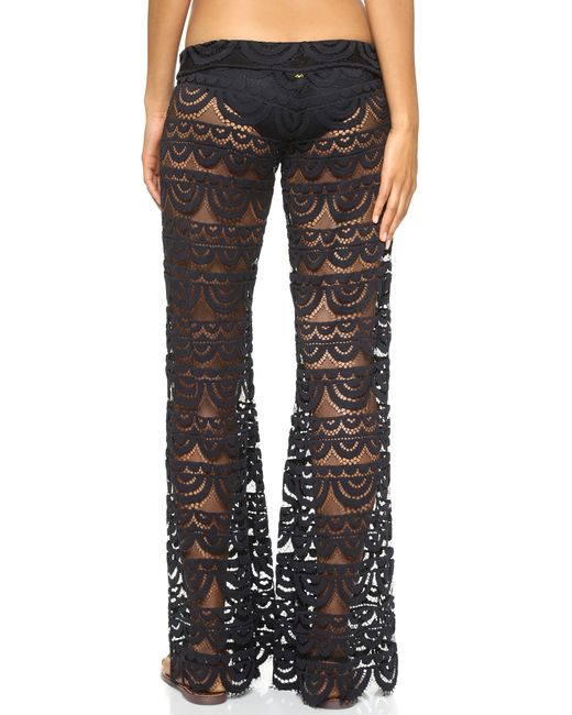 Pilyq Malibu Embroidered-lace Coverup Trousers in Black - Save 7% | Lyst