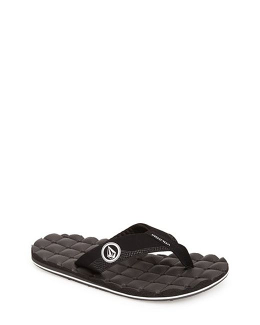 volcom black flip flops