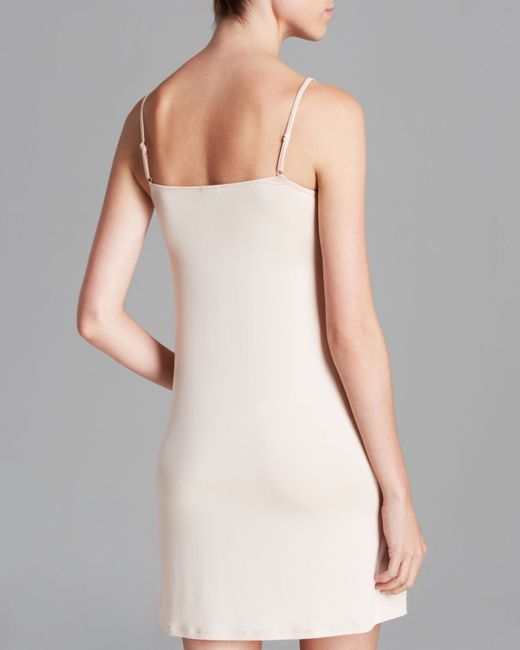 beige silk slip
