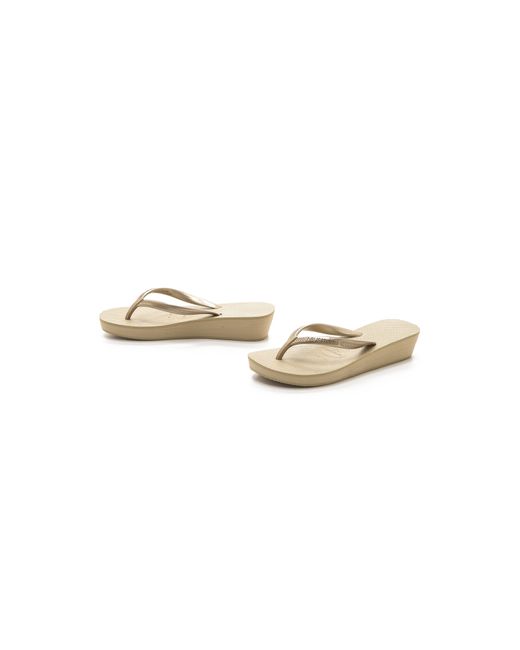 havaianas beige gold