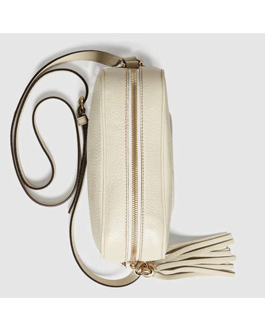 Gucci Soho Leather Disco Bag in White | Lyst