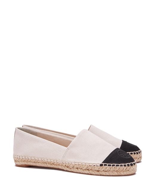 Tory burch Color-block Flat Espadrille in Pink (Dulce De Leche / Black / Dulce D) | Lyst