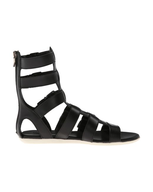 mid calf black gladiator sandals