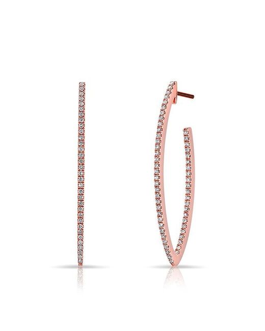Lyst Anne Sisteron 14kt Rose Gold Diamond Moderna Wishbone Anne Sisteron Metallic 14kt Rose Gold Diamond Moderna Wishbone Earrings Lyst