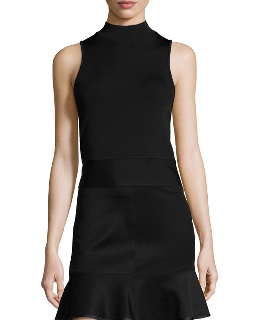 Download Rag & bone Lara Sleeveless Mock-neck Top in Black | Lyst