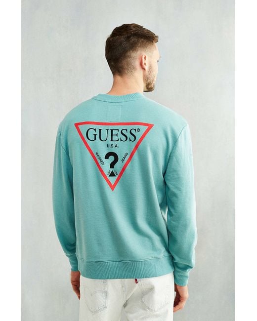 guess lounge logo crew sweatshirt