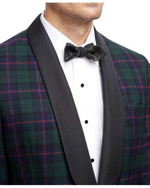 Brooks brothers Fitzgerald Fit Tartan Tuxedo Jacket in Blue for Men | Lyst