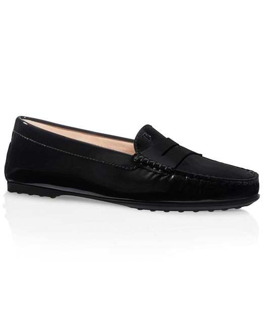 tod's black driving shoes