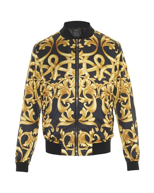Versace Baroque Print Shell Jacket in Black for Men - Save 41% | Lyst