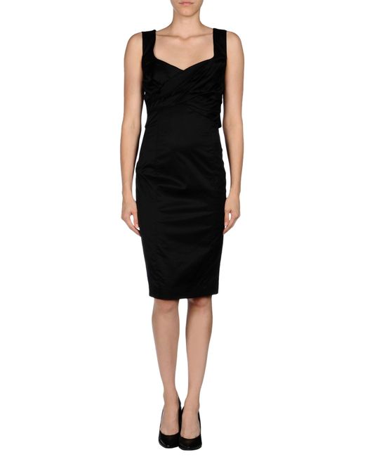 Flavio castellani Knee-length Dress in Black | Lyst