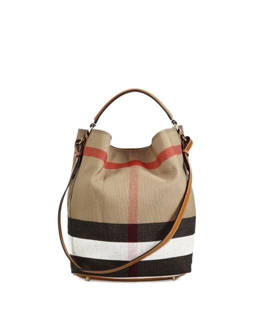 Burberry Bucket Bag Medium Ashby Tan Satchel IUCN Water