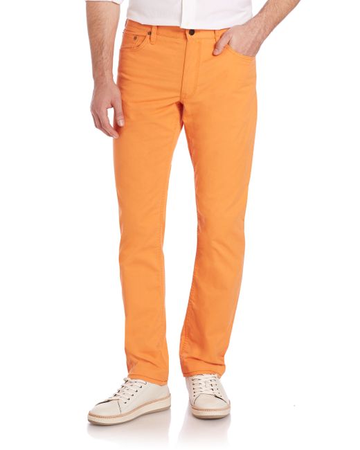 Polo ralph lauren Varick Slim-straight Jeans in Orange for Men | Lyst