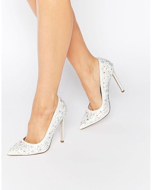 Asos Philippines Bridal Embellished Pointed High Heels in Multicolor ...