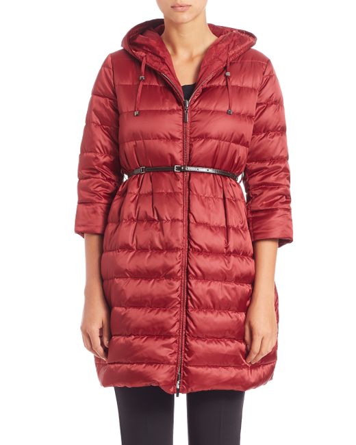 Max Mara | Red Cube Collection Hooded Puffer Coat | Lyst