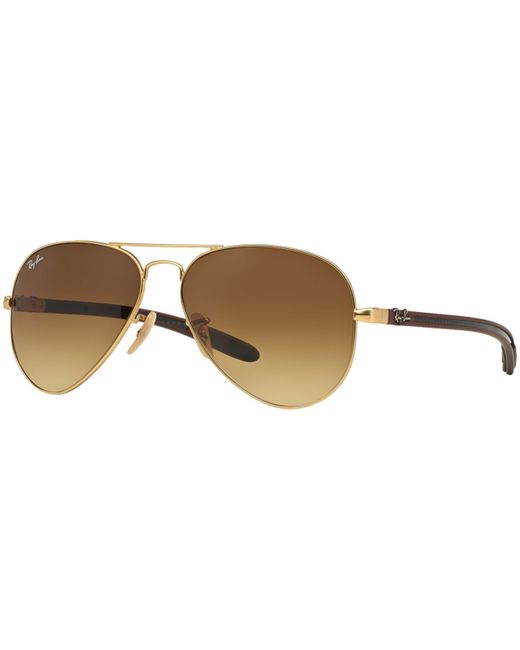 Ray-ban Rb8307 58 Aviator Carbon Fibre in Gold for Men (GOLD MATTE ...