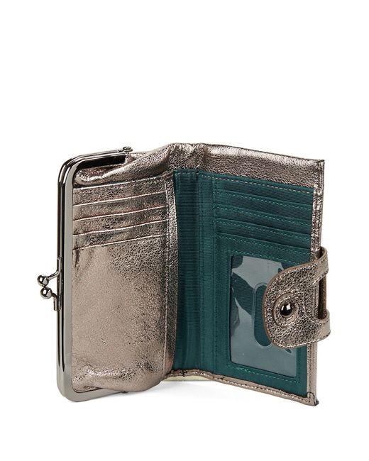 Hobo Alice Leather Wallet in Gray (Hematite) | Lyst