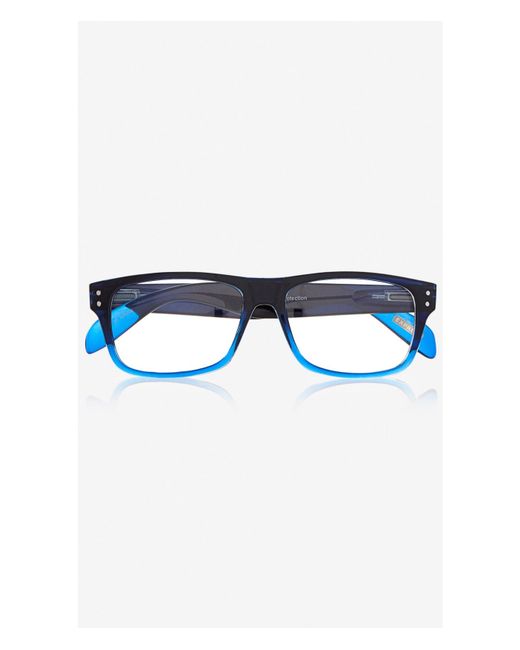 Express Ombre Frame Clear Lens Glasses in Blue for Men Lyst