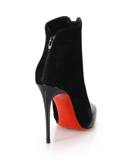 christian louis vuitton boots - Christian louboutin Geatanina Suede and Leather Ankle Boots in ...