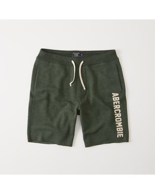 Lyst Abercrombie & fitch Logo Fleece Shorts in Green for Men Save 50