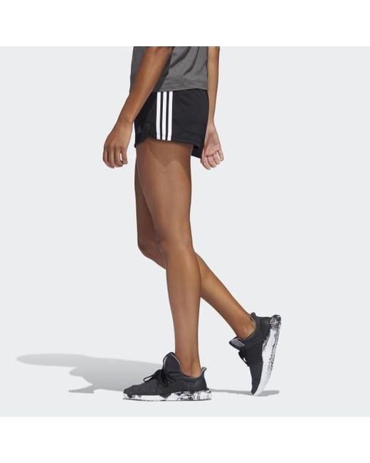 adidas team 3 stripe knit shorts