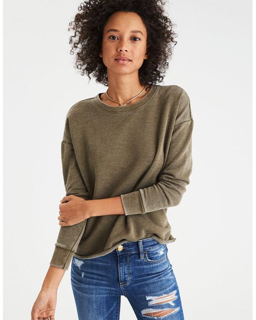 american eagle green crop top