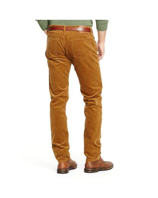 Polo ralph lauren Stretch Slim-fit Corduroy Pant in Green for Men | Lyst