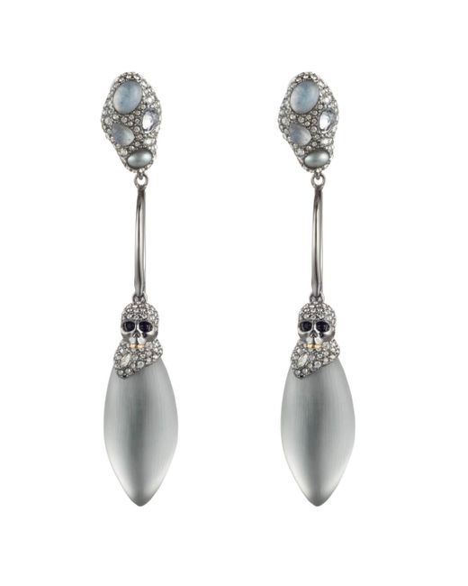Lyst Alexis Bittar Stone Cer Skull Dangle Clip Earring In Gray Alexis Bittar Gray Stone Cer Skull Dangle Clip Earring Lyst