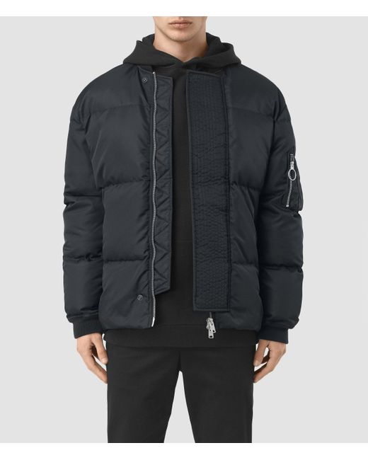 Allsaints Caisey Puffer Jacket Usa Usa in Blue for Men | Lyst