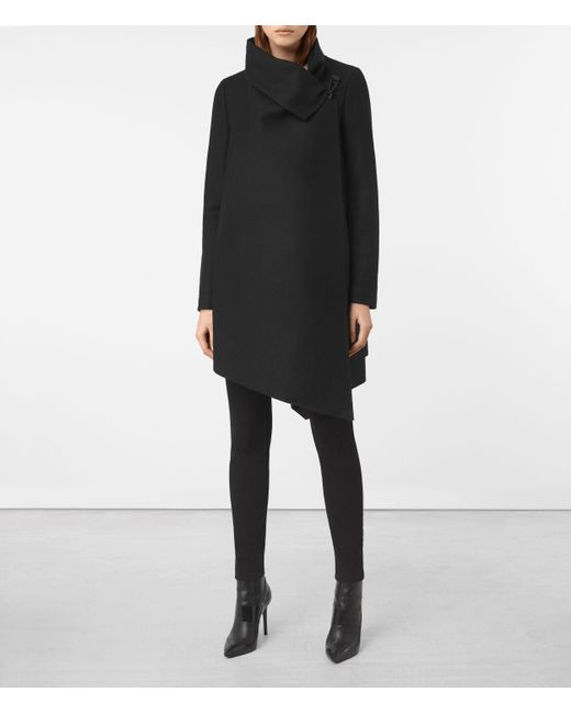 Allsaints City Monument Coat in Black | Lyst