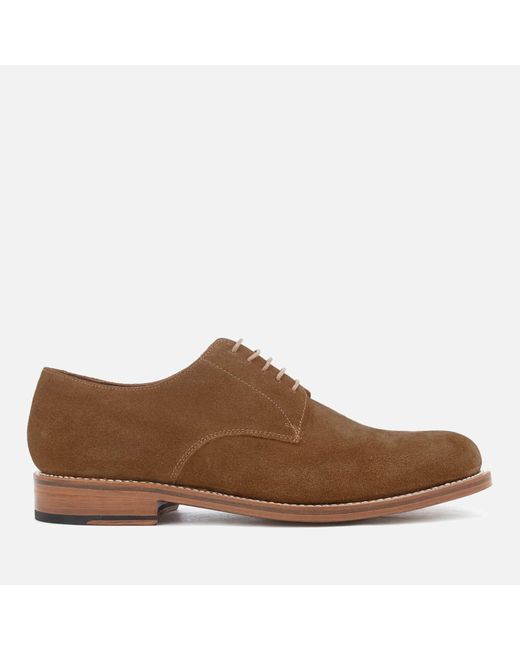 brown suede derby shoes