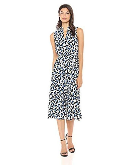 anne klein drawstring midi dress