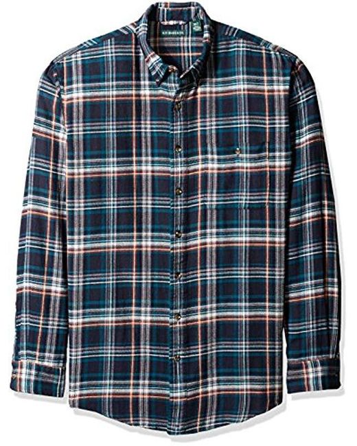 Bass /& Co G.H Mens Big and Tall Fireside Flannels Long Sleeve Button Down Shirt