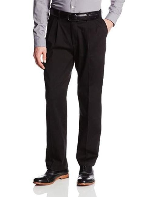 Lyst Lee Jeans Comfort Waist Custom Relaxed Fit Pleated Pant In Black