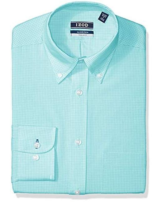 Lyst Izod Dress Shirts Regular Fit Stretch Gingham in Blue for Men