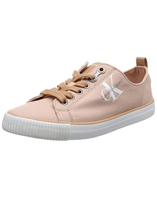 calvin klein dora canvas trainers