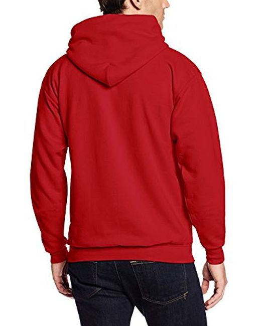 Hanes Pullover Ecosmart Fleece Hooded Sweatshirt in Red for Men - Lyst