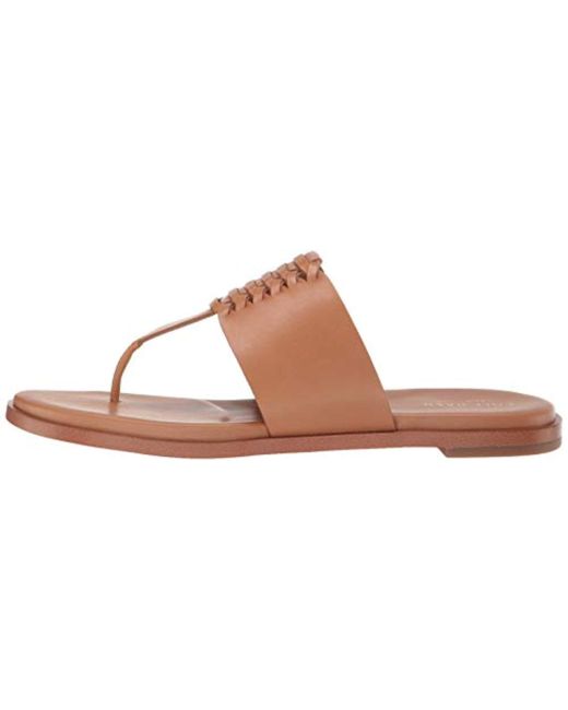 Cole Haan Felix Grand Thong Sandal (pecan Leather) Shoes in Brown - Lyst