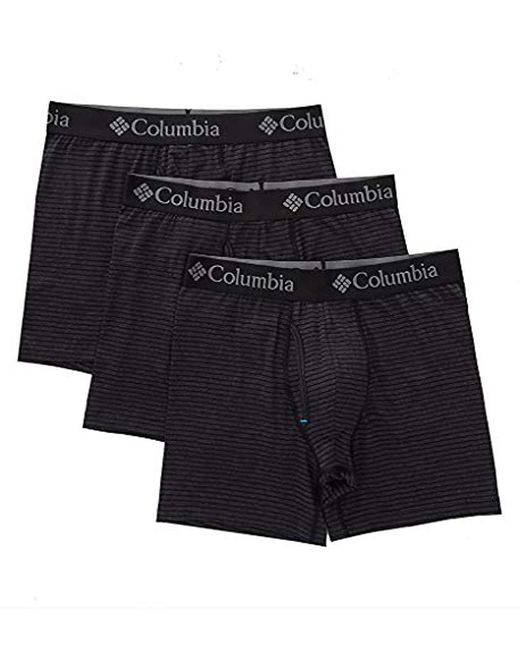Columbia Performance Cotton Stretch Boxer Brief3 Pack in Black for Men