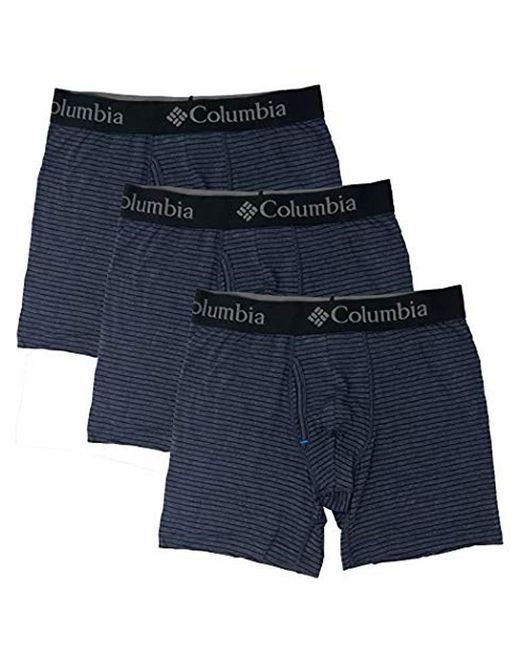 Columbia Performance Cotton Stretch Boxer Brief-3 Pack in Blue for Men ...