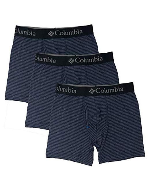 Columbia Performance Cotton Stretch Boxer Brief3 Pack in Blue for Men