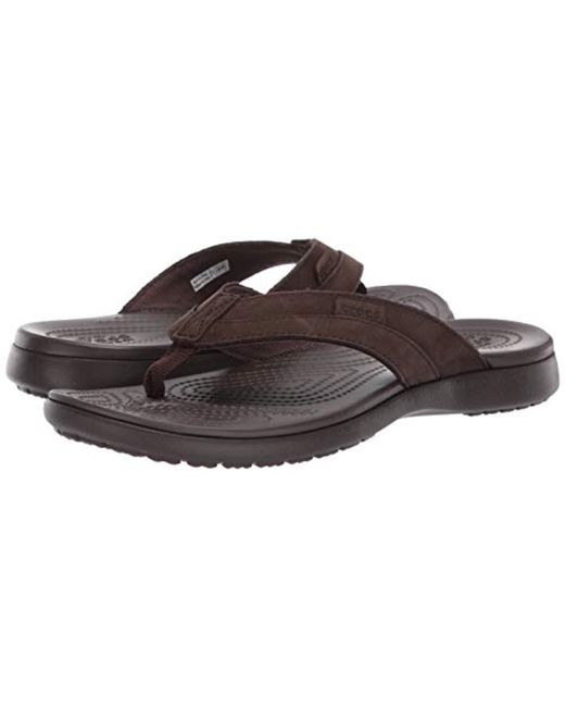 Lyst - Crocsâ¢ Santa Cruz Leather Flip Flop for Men